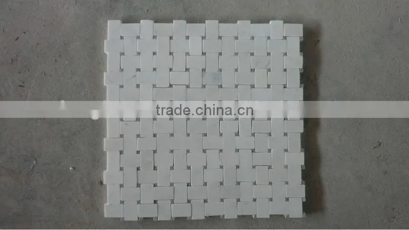 white cream marble mosaic 30x30 for bathroom