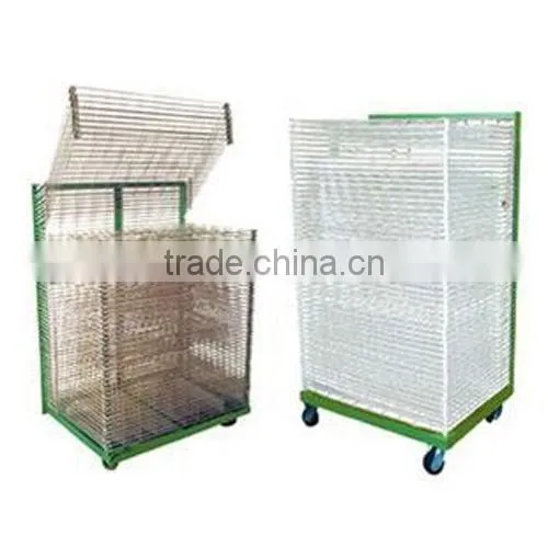 Icegreen White Metal IndustrialScreen Printing Drying Rack Trolley