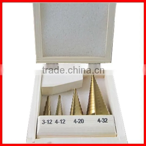 4pc HSS Step Drill Bit Set