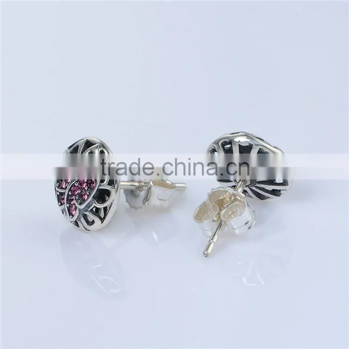 China Factory Made 925 Sterling Silver Jewelry Wholesale Top Design Earring