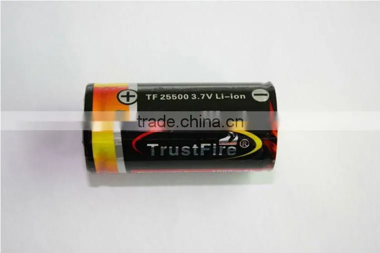 High capacity! TrustFire 25500 4000mAh 3.6V/3.7v li-ion rechargeable batteries for flashlight&E-bike&E-car