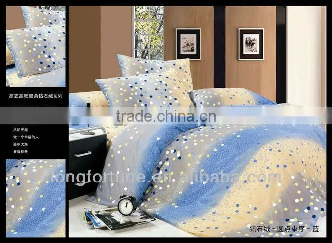 luxury reactive printed four pieces bedding set