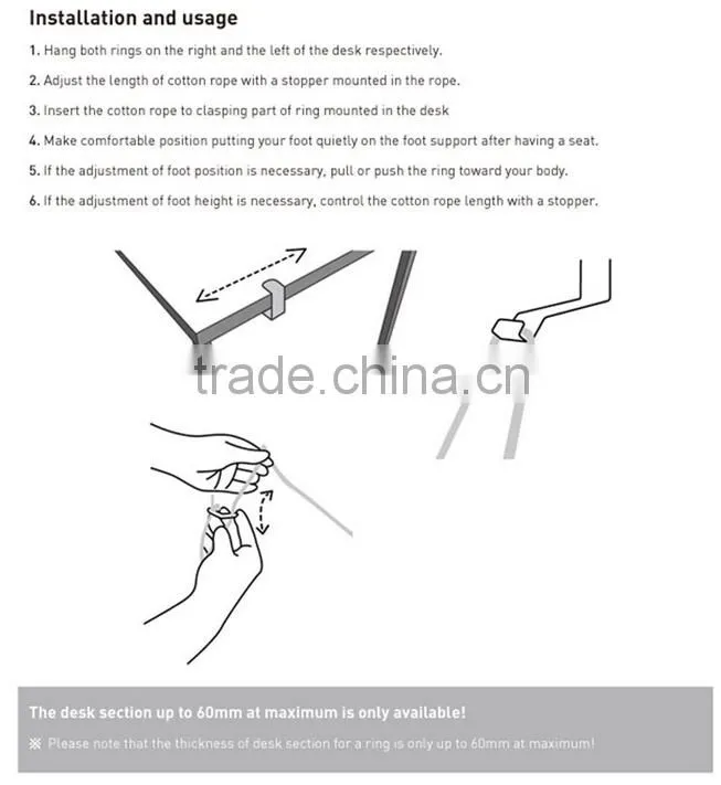 Portable Mini Office Foot Rest hammock Stand Desk Feet Hammock Easy Disassemble hammock with Studying Library Outdoor Indoor