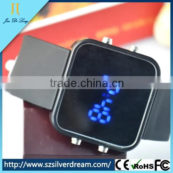 Wholesale Price Silicone Sport Mirror LED Watch Hot