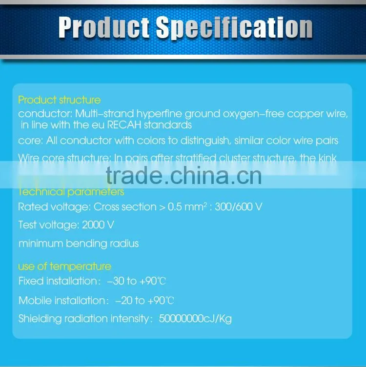 Specialized Cable for Rapid Drag Chain, Robot Cable, OEM/ODM Services available