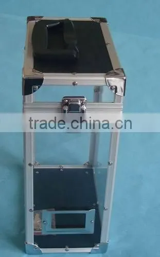 Aluminum elegant wine box,acrylic handy wine case,wine bottle box
