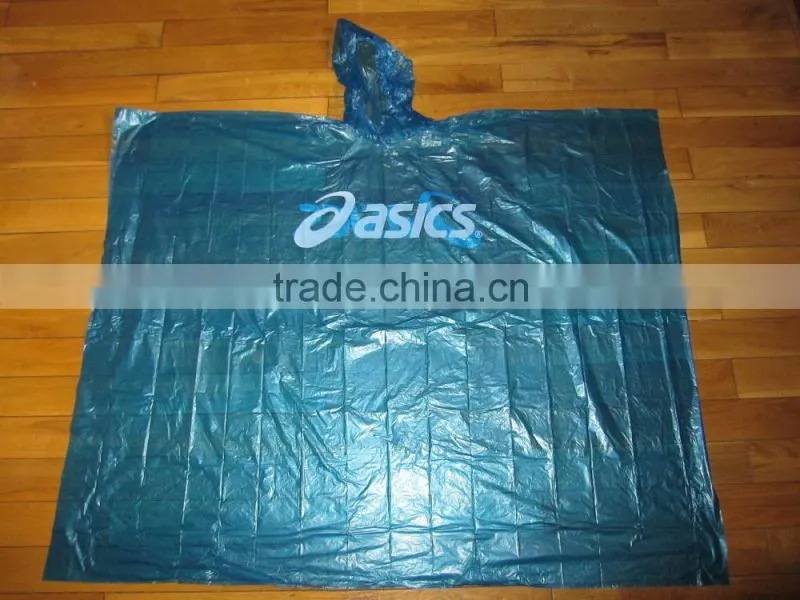 LOGO Printed Promotional PE Disposable Raincoat