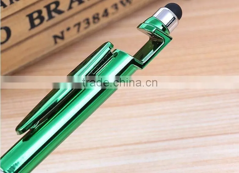 3 in 1 phone holder stylus ball pen multi-function touch ballpoint pen