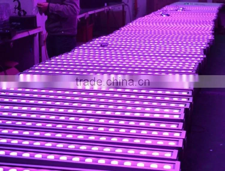 Direct Sale IP65 Outdoor DMX512 6in1 RGBWA+UV 24x15w LED Slim Cameleon Linear Panel LED Wash Bar Light