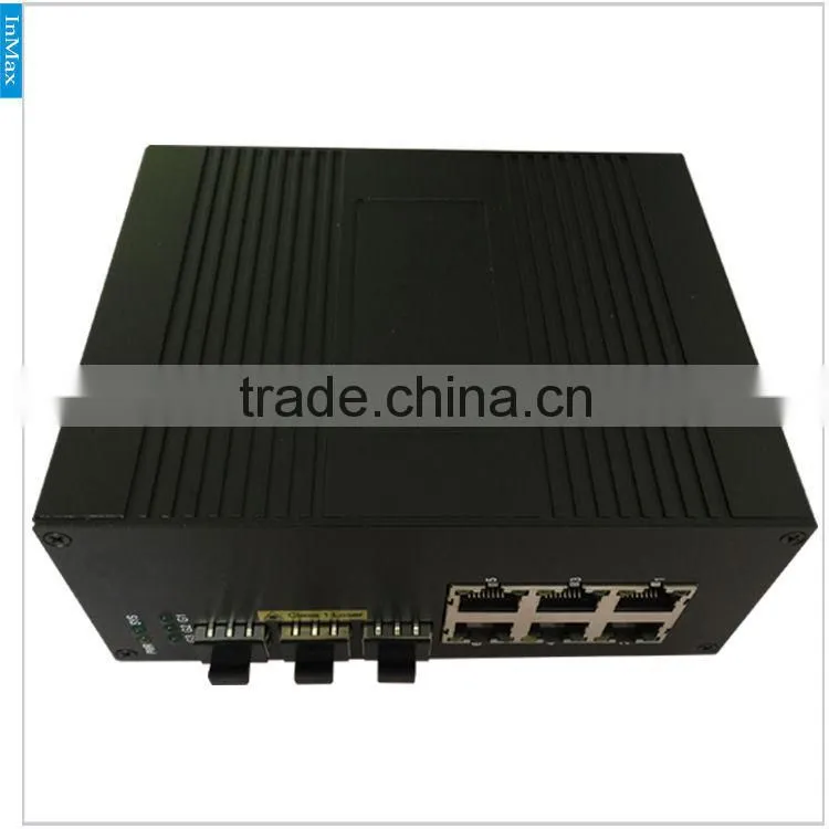 Supply OEM 6 Port 10/100/100Base TX and 3*1000M SFP Managed Industrial Fiber Optic Ethernet Switch i609A