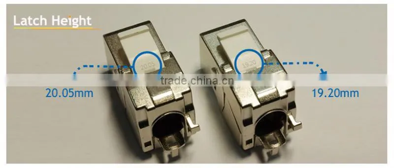 RJ45 STP 8P8C Connector Slim Version Cat6A Keystone Jack