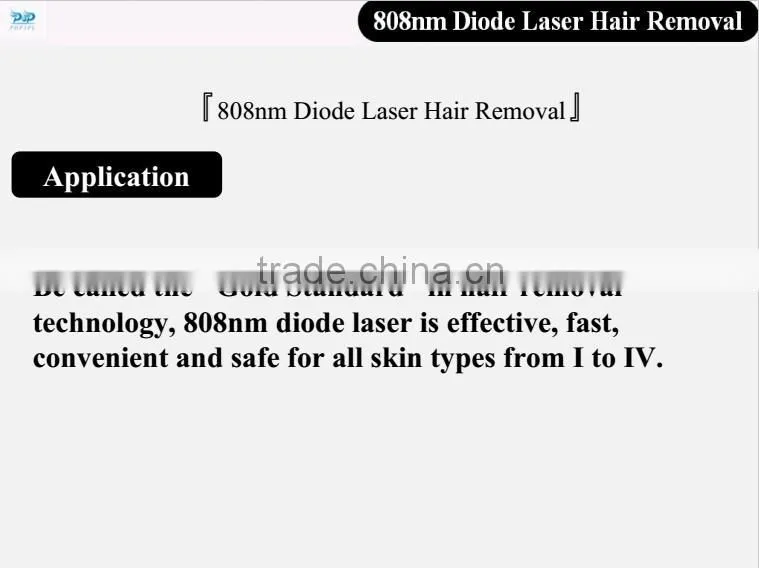 808nm diode laser machine treatment headpiecel Vertical 808nm diode laser machine for POPIPL