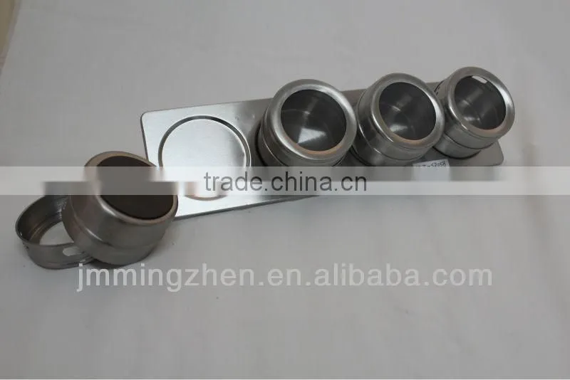 magnet spice set with stand,stainless steel spice set