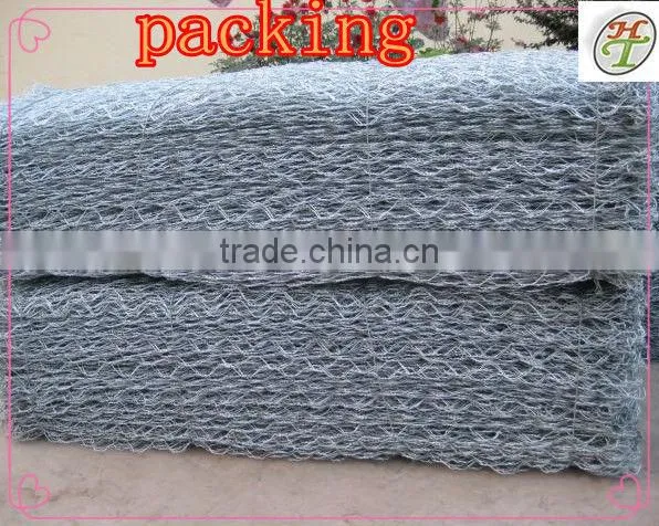 3mm dia wire 6cm by 8cm mesh size PVC finish 1m woven mesh hexagonal gabion mattress box