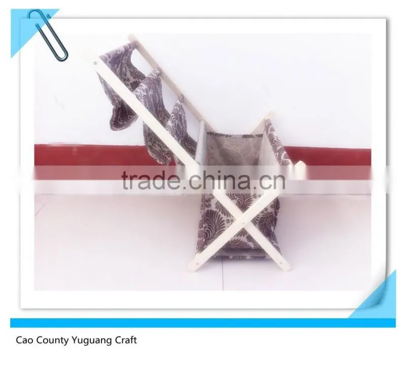 Fashion Colorful print wood magazine racks foldable