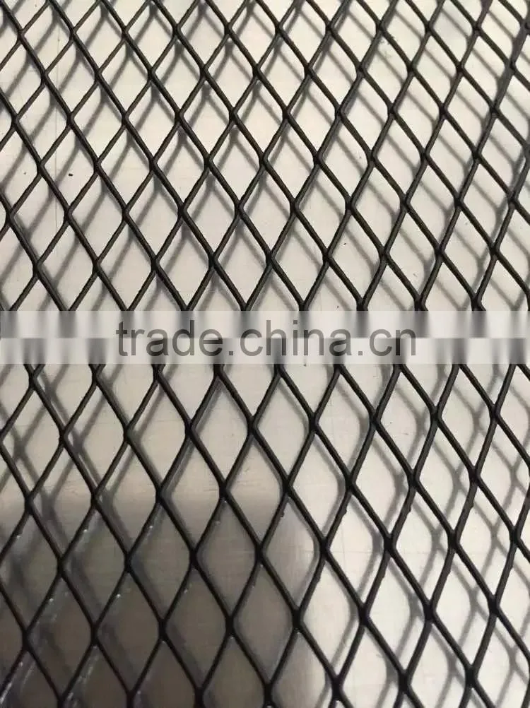 Black coated diamond mesh cover/coated mesh hook/ black wire mesh cover