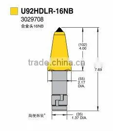 High quality mining pick Shearer /coal cutting teeth made in china U92HDLR-16NB