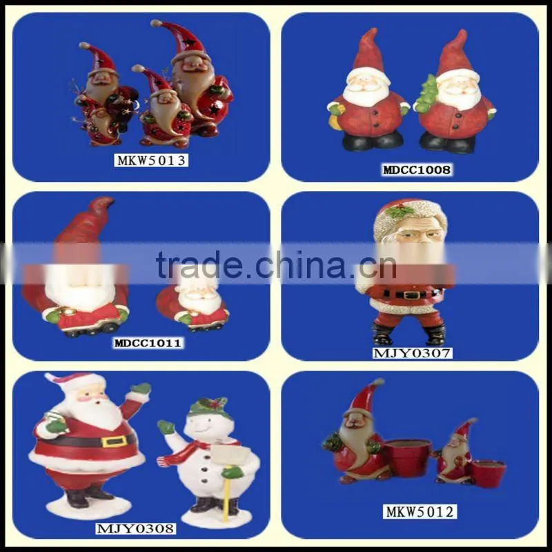 Novelty resin Xmas Santa Claus for souvenir