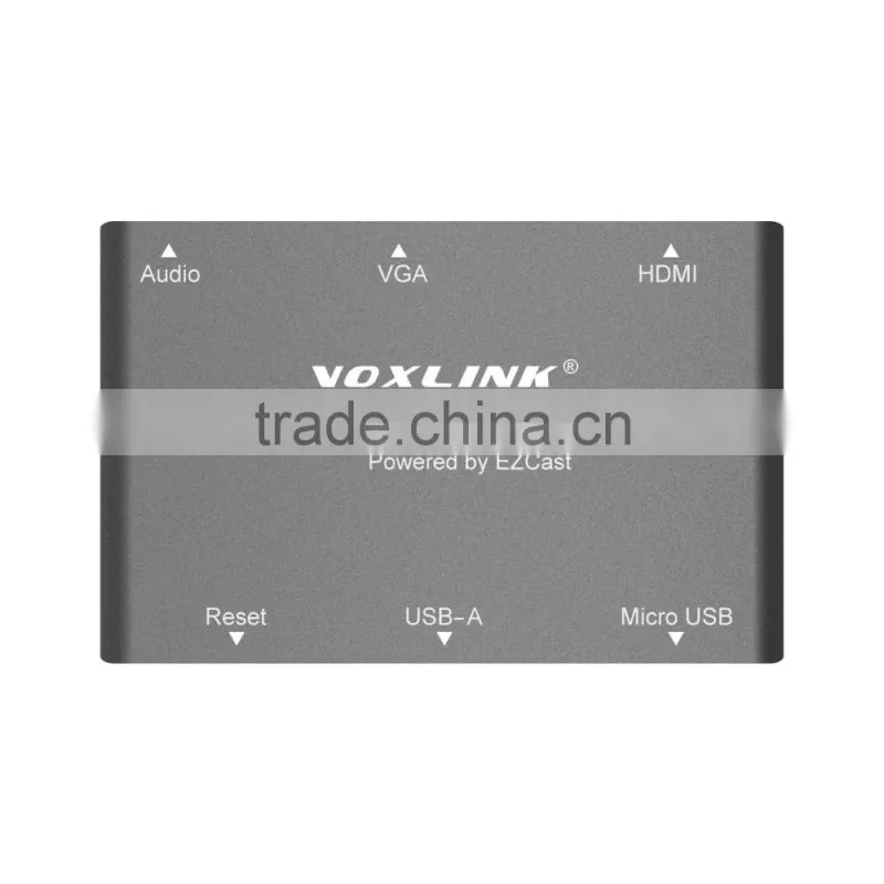 Hot Selling Best Quality VOXLINK Digital AV Adapter With HDMI And VGA+Audio Dual Display Converter Dark Gray
