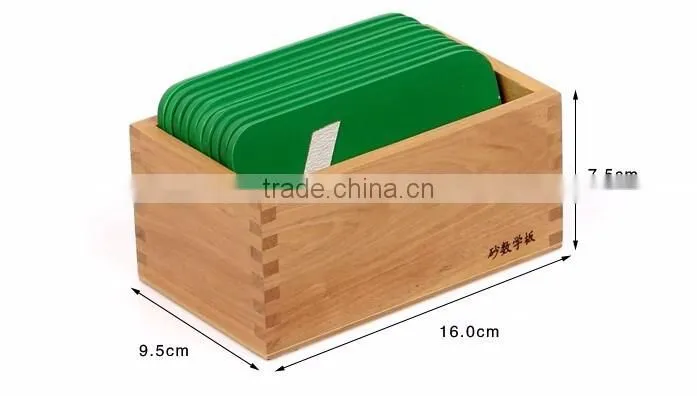 High quality Wooden educational toys children montessori set digital learning board Math Sandpaper Number with Box