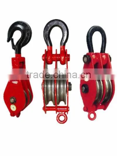 snatch block with hook 10ton