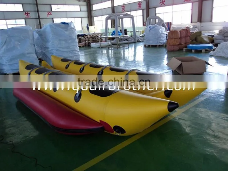 pvc material inflatable banana boat with CE