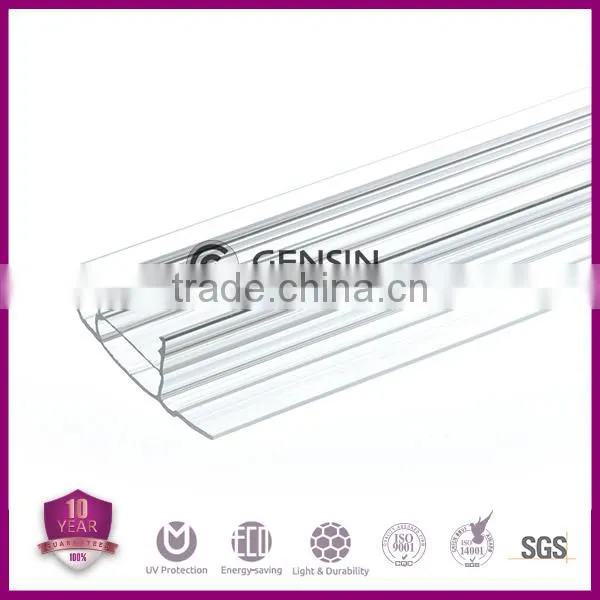 China grade A policarbonate profile/greenhouse sheet profile/pc profile