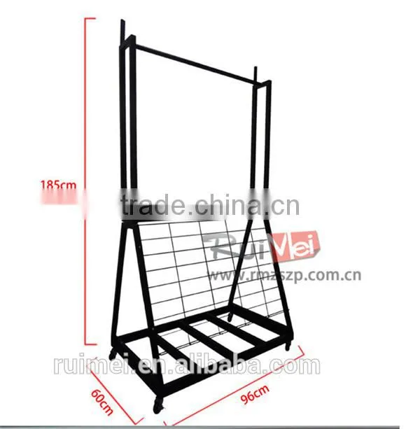Free-Standing Portable Hanging rug Display Metal Rack