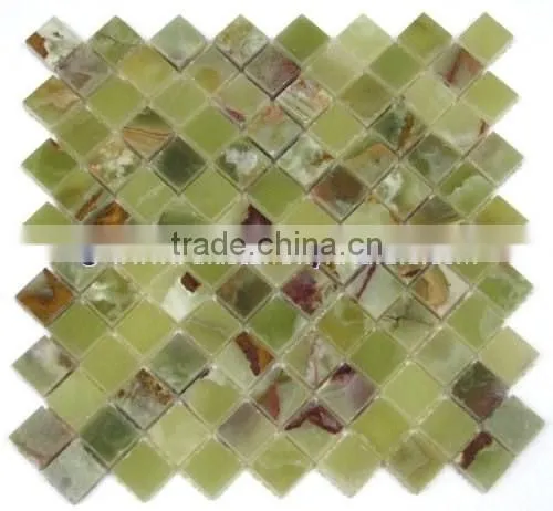 PAKISTAN CHEAP 2017 GREEN ONYX MOSAIC TILES COLLECTIONS