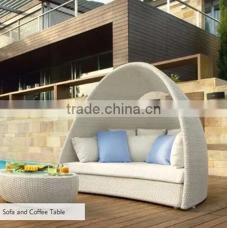 Swimming poolside modern design wicker sunbed