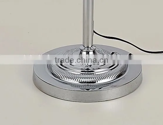 Blue color artistic glass silver plated hardware base floor lamp