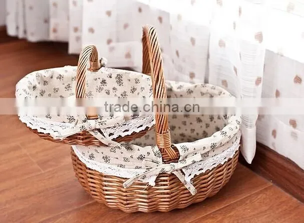 wholesale handmad corner wicker storage basket wicker office storage baskets white wicker basket
