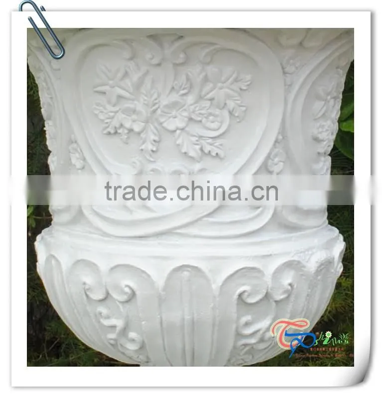Fiberglass Popular Hot One White Classical Garden Flower Pot Molds
