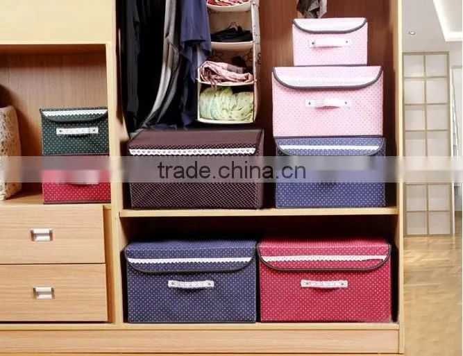N496 Household Non Woven Box Foldable Storage Box Home Storage Organization