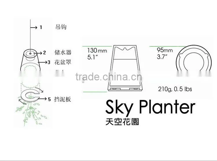 Plastic Sky Planter Creative Decorative Home Mini Sky Garden Flower Pot Beauty Sky Planter