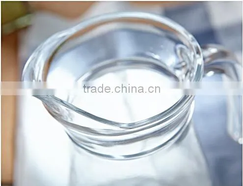 Hot selling good quality glass water jug with spout with lid