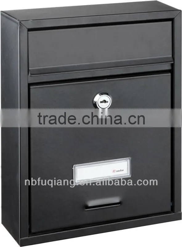 FQ-173 Wall mounted cast iron mailbox metal mailbox with paint coating black color item