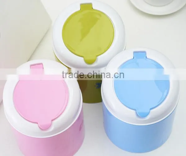 Little plastic dumpster with lid round 205
