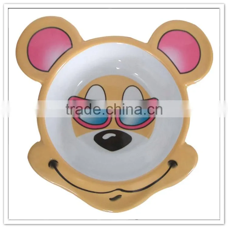 Irregular baby food grade melamac children party decorative bowl