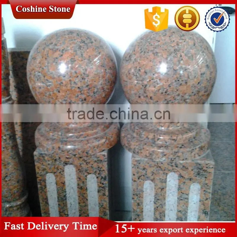 China Samkie red granite stop sign on school bus stop stone
