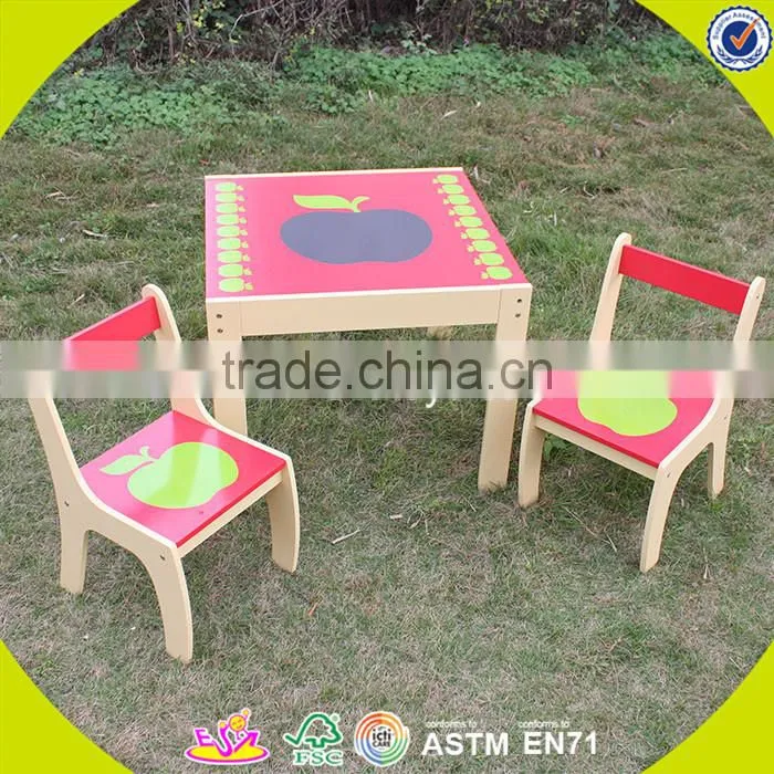 Wholesale dining table and chairs fashionable wooden table and chairs set high quality baby table and chair W08G104