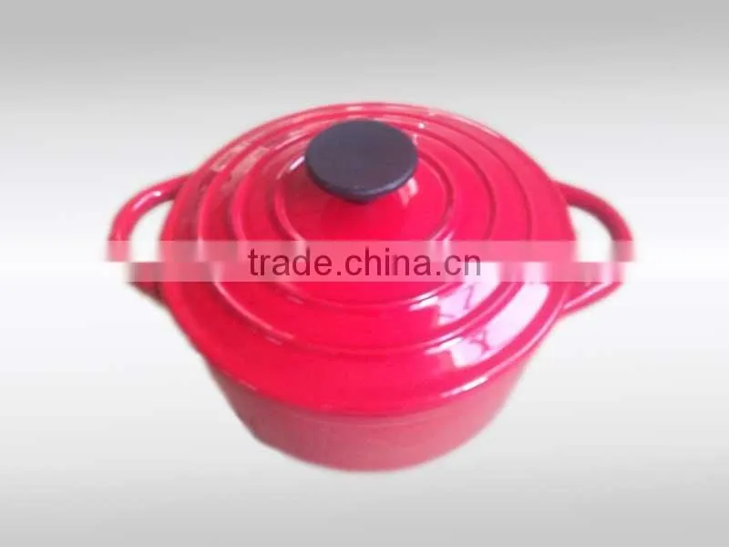 Enamel coated cast iron containers