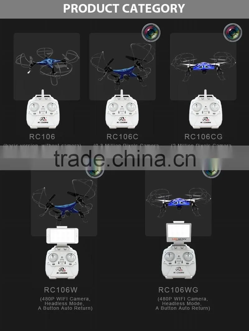 2.4G 4CH Alloy RC drone with WIFI 480P Camera