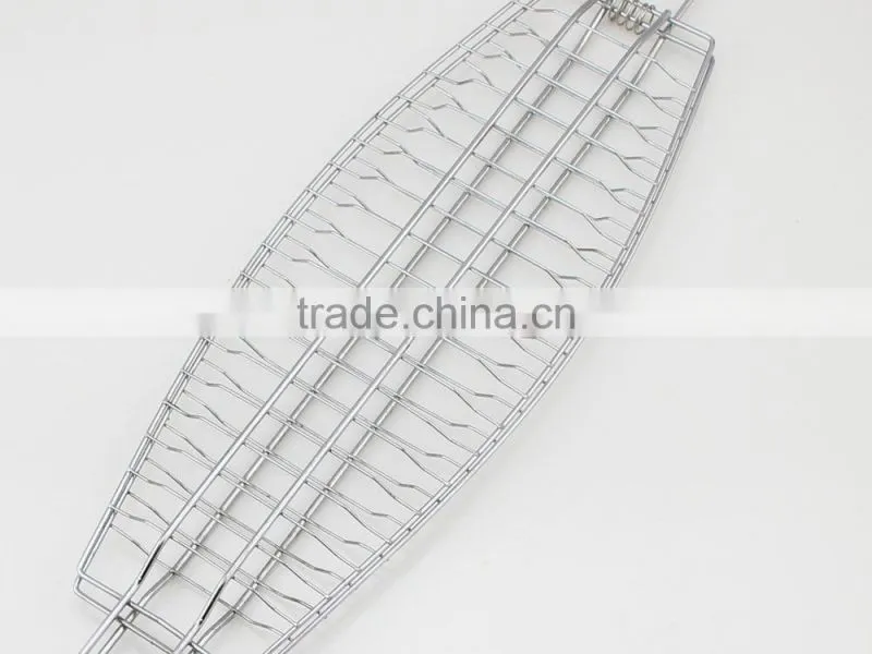 Metal Fish Shape Camping Barbecue Foldable Grill Net