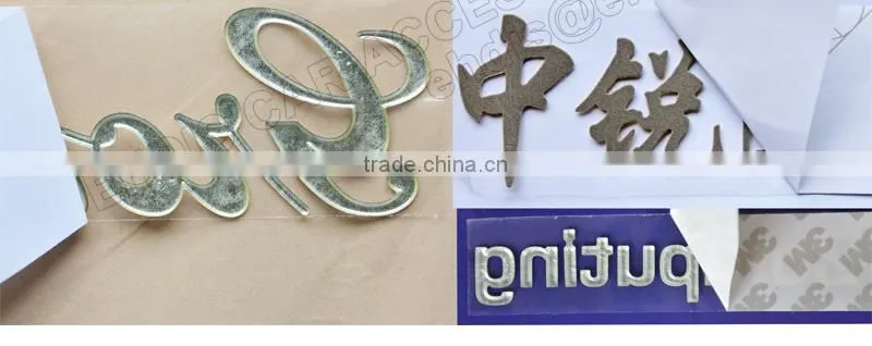 silver chrome 3d sticker motorcycle logo sticker