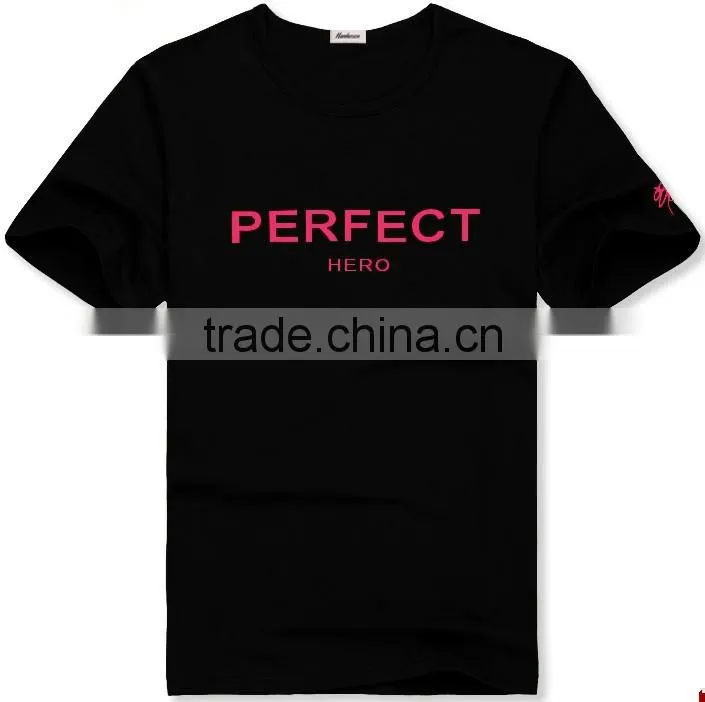 Men's slim short sleeve T-shirt 100% cotton 0-neck T-shirt