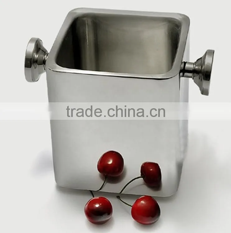 1.2L Stainless steel Square ice wine bucket for Restaurant