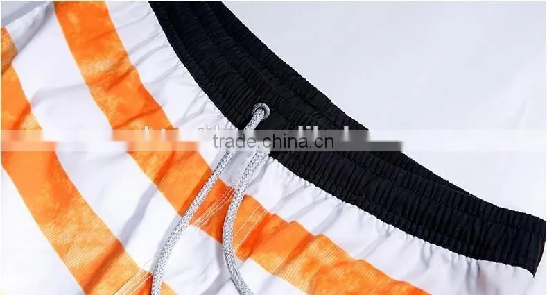 Plus size elastic band magic printed swimwear for men