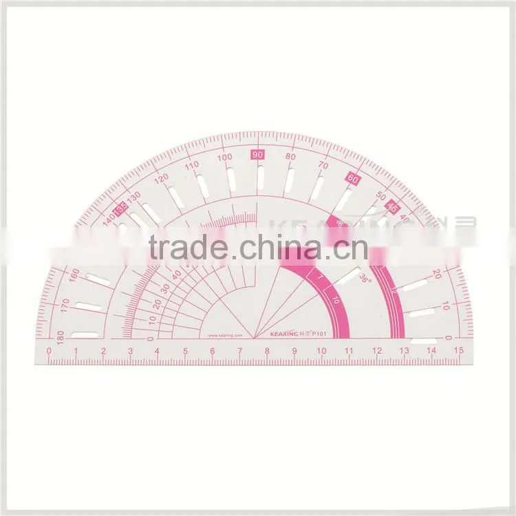 Kearing 15cmProtractor Sandwich line Drafting Plastic Protractor #P101