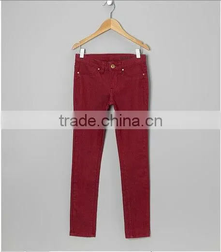 Rhubarb Spray On Skinny Jeans